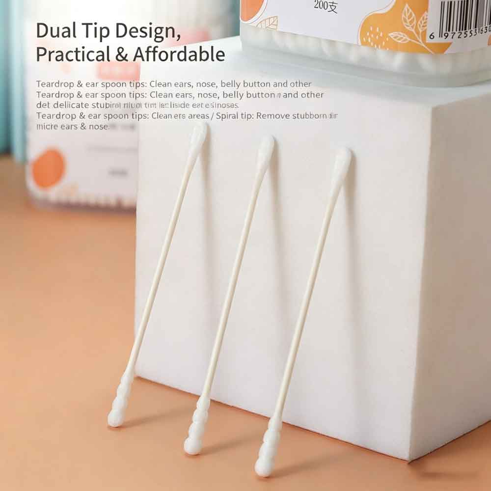 Cotton Wick Organic - vvocci Baby Cotton Swabs 400PCS Organic