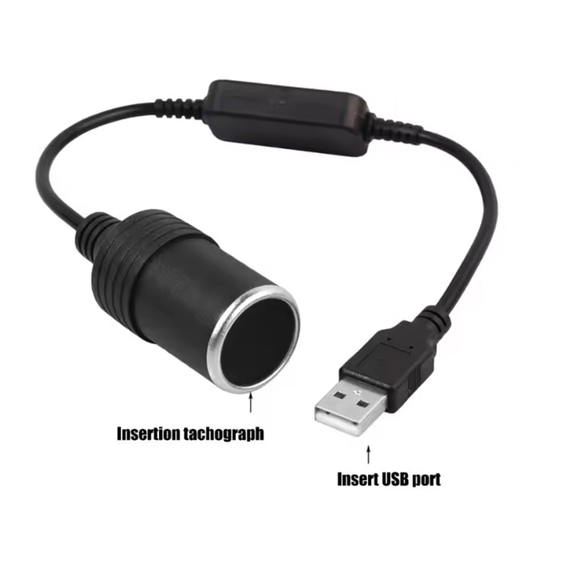 1pc 5V 2A USB To 12V Cigarette - Accessories For Vaping recension och pris