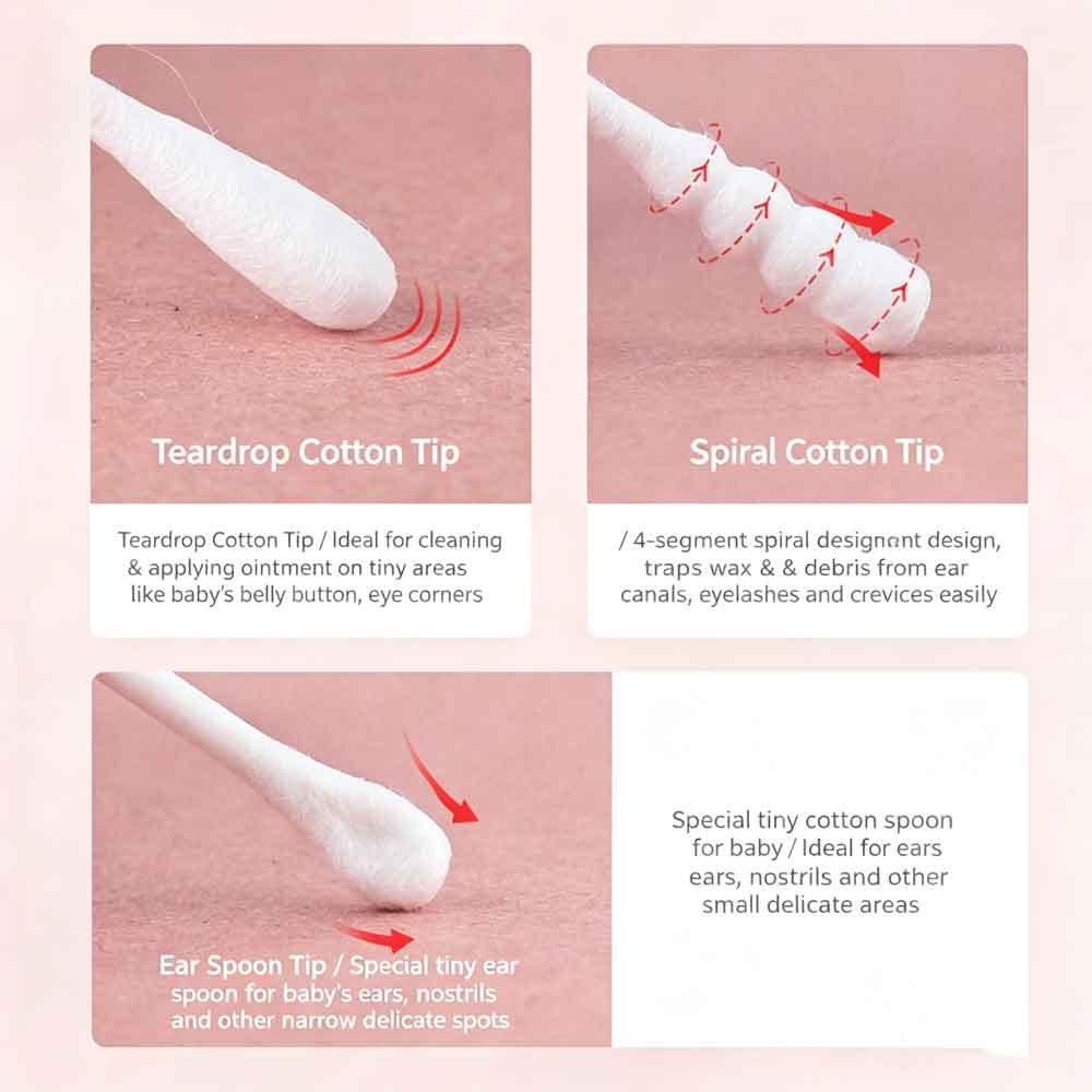 vvocci Baby Cotton Swabs 400PC - Cotton Wick Organic recension och pris