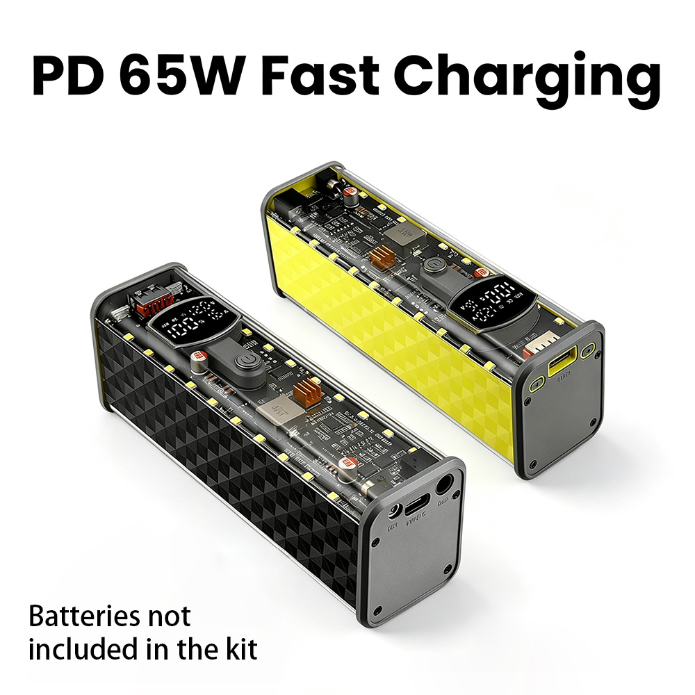 PD 65W Power Bank DIY Case 8x1 - Battery Case Storage recension och pris